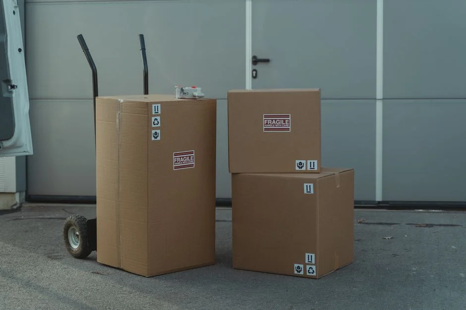 Loading boxes onto the truck
